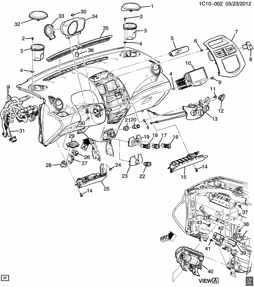 GM 95214595 Switch Asm-Lift Gate Lock Cyl
