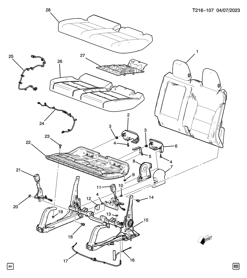 GM 86553391 COVER ASM-R/SEAT LAT FIN *BACKEN BLACKK
