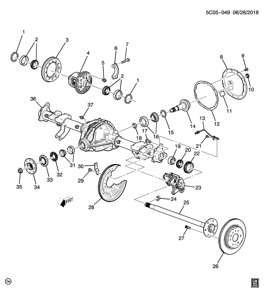 GM 11549345 BOLT, RR DIFF R/GR