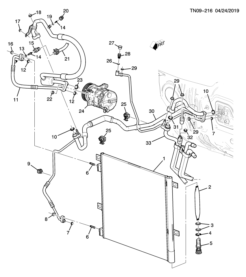 GM 84153134 Discharge & Liquid Hose Assembly