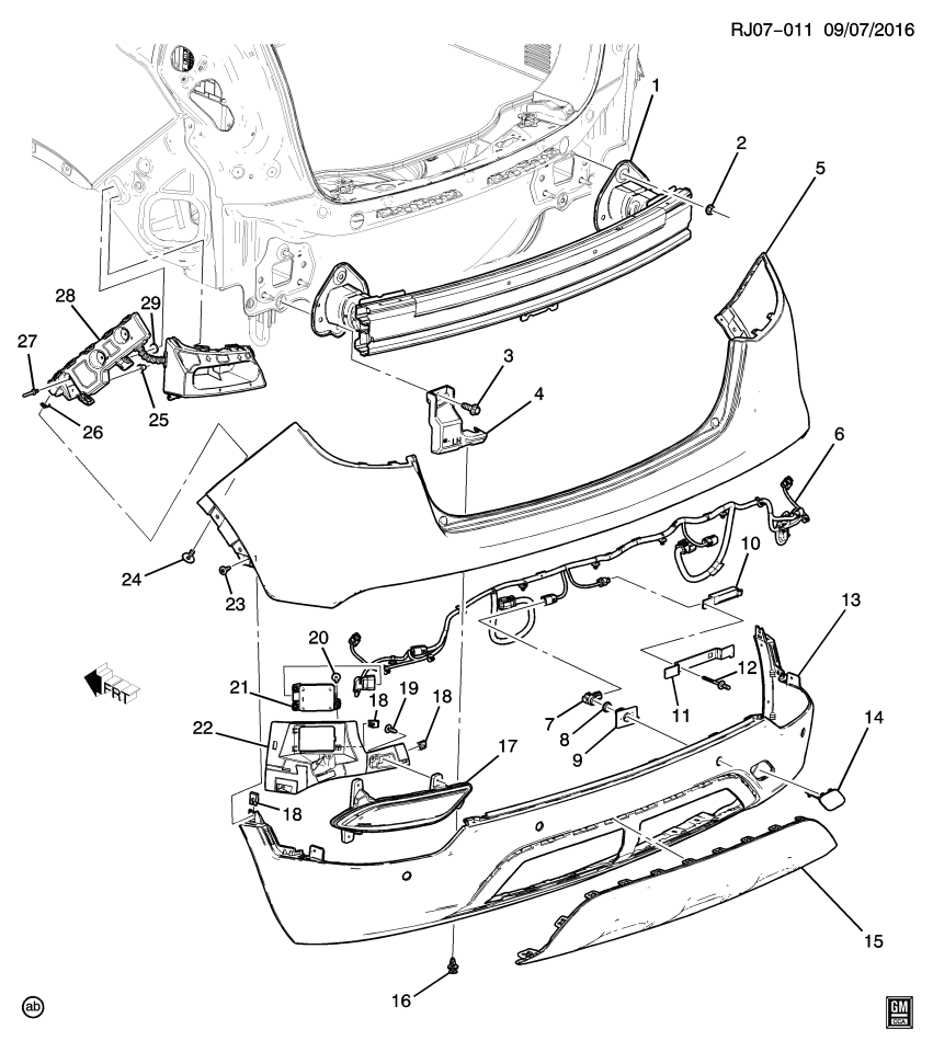 GM 42473424 Bracket-Low Frequency Rear Bumper Antenna