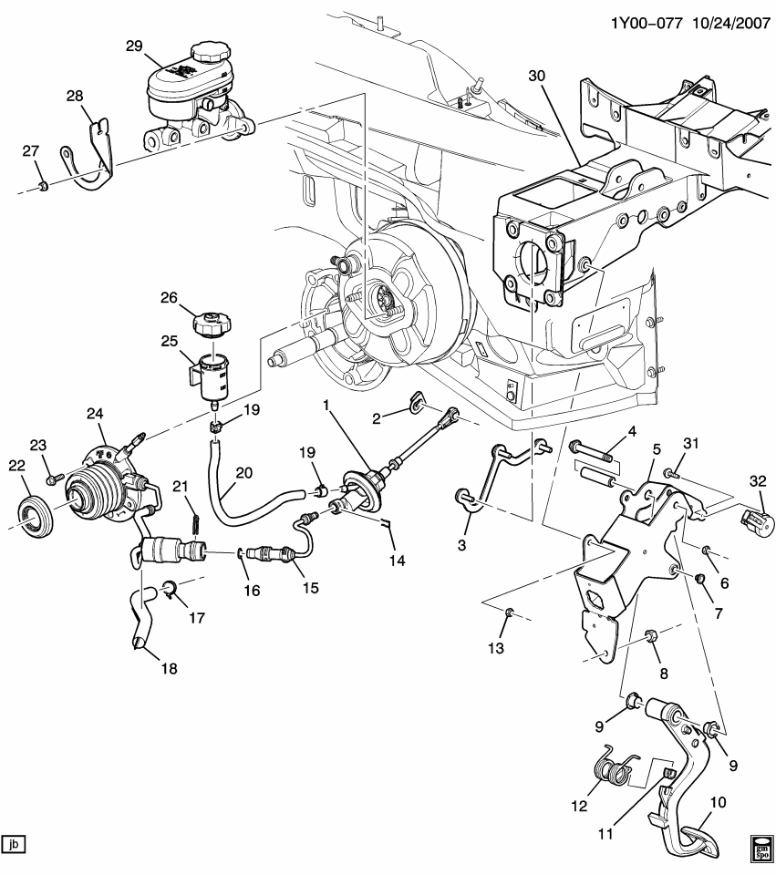 GM 25899231 Pedal Asm-Clutch (W/ Bracket)