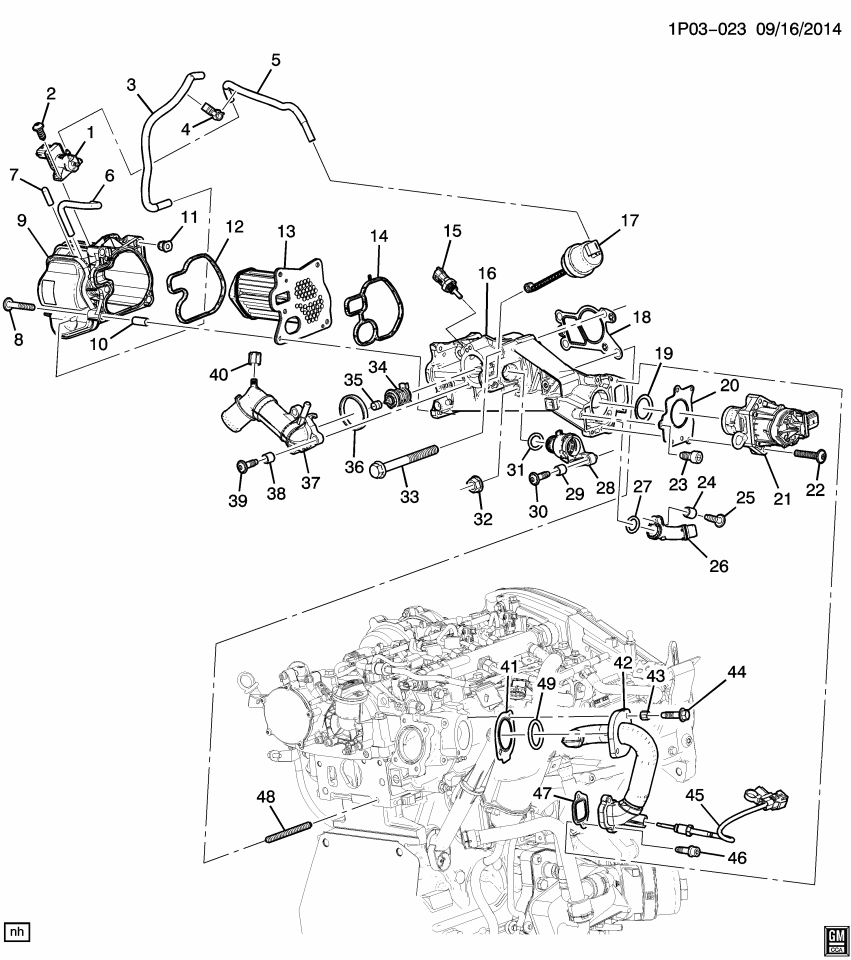 GM 12647035 BOLT/SCREW-EGR OTLT PIPE