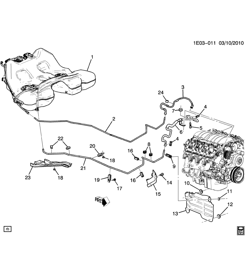 GM 92228232 Clip-Front Brake & Fuel Feed Front & Evap Emission