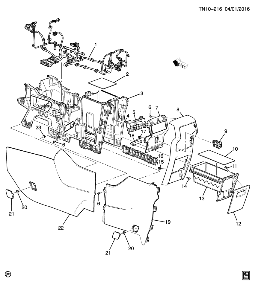 GM 84384948 HARNESS ASM-F/FLR CNSL WRG