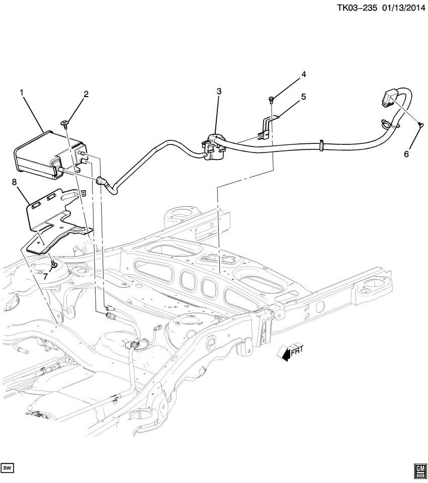 GM 10382081 Bracket-Evap Emission Canister Purge Solenoid Valve