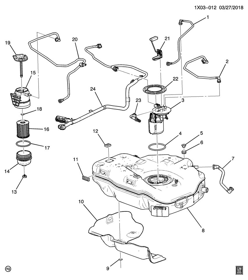 GM 84428488 PLUG-FUEL FLTR DRN