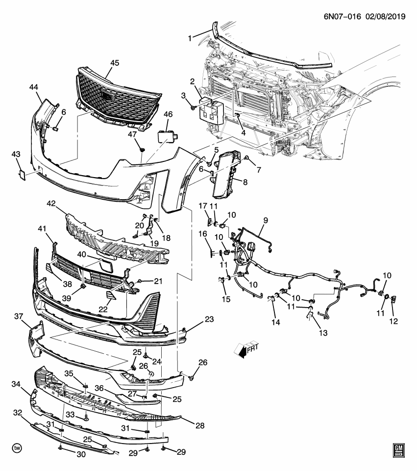 GM 84568990 HARNESS ASM-FRT OBJECT ALARM SEN WRG
