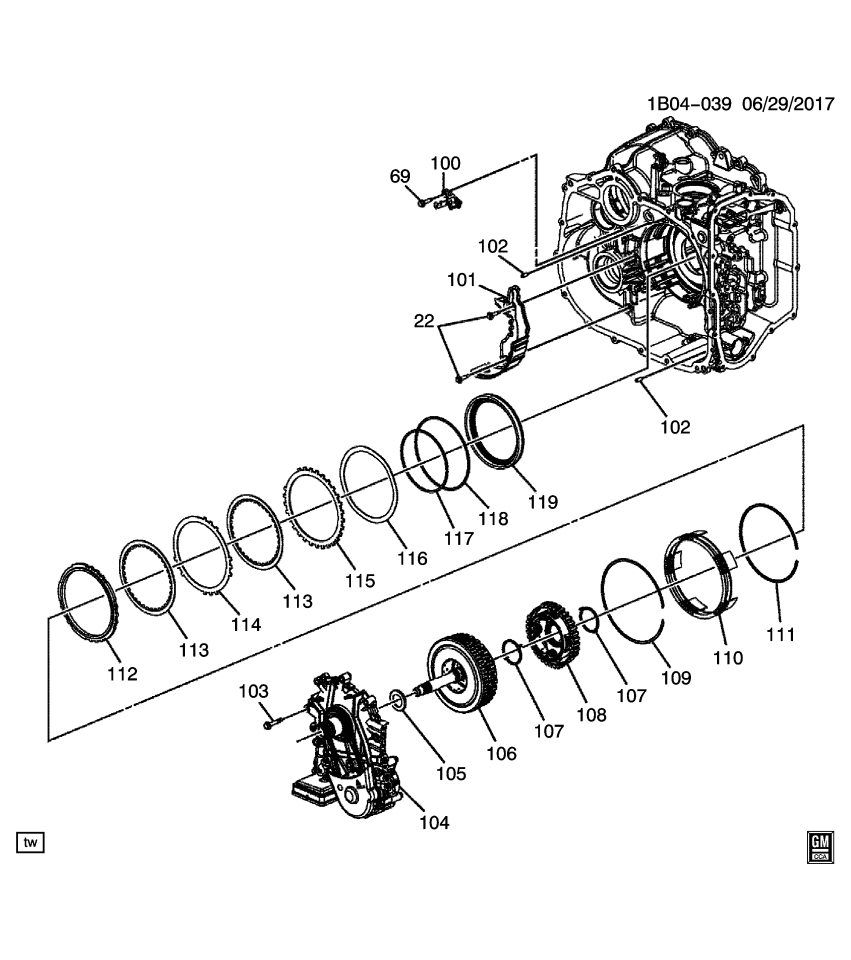 GM 24279465 PLATE-REV CLU (WAVED)