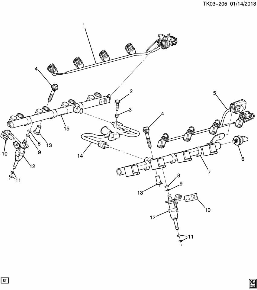 GM 12726902 Fuel Injector Seal Kit