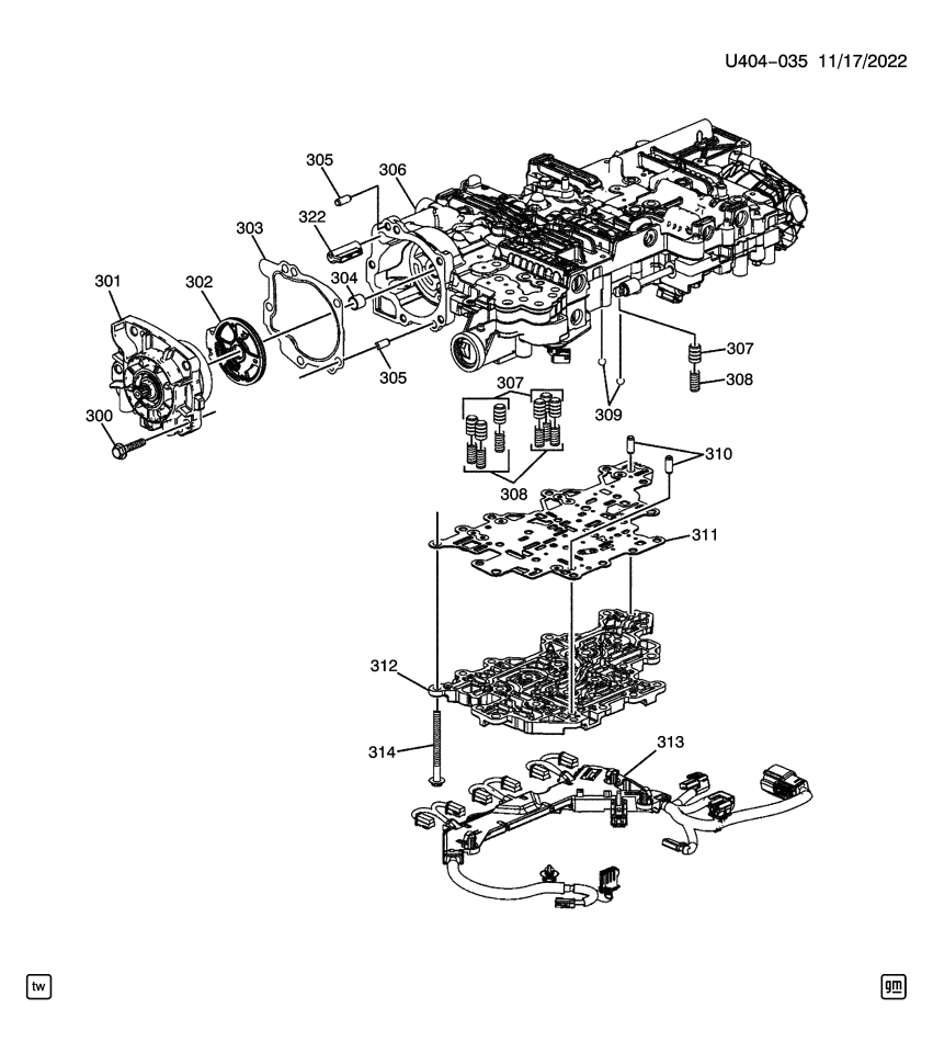 GM 24263431 Pin-Control Valve Body Locating