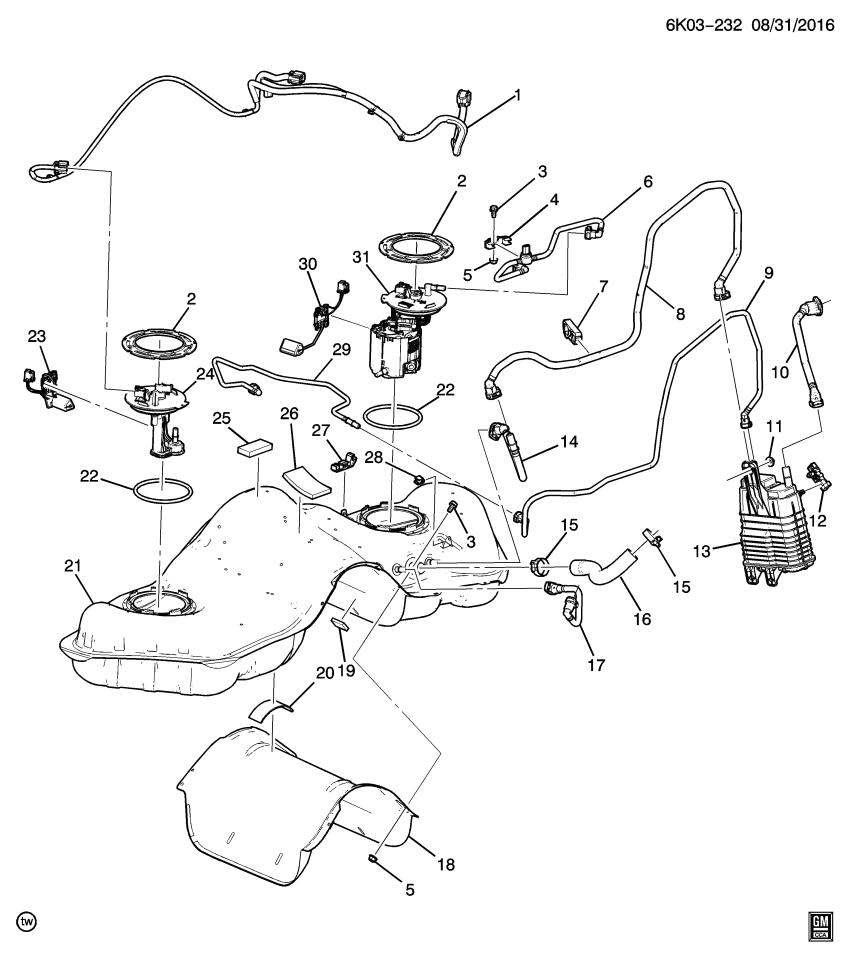 GM 92274154 Clip-Fuel Tank Vent Hose