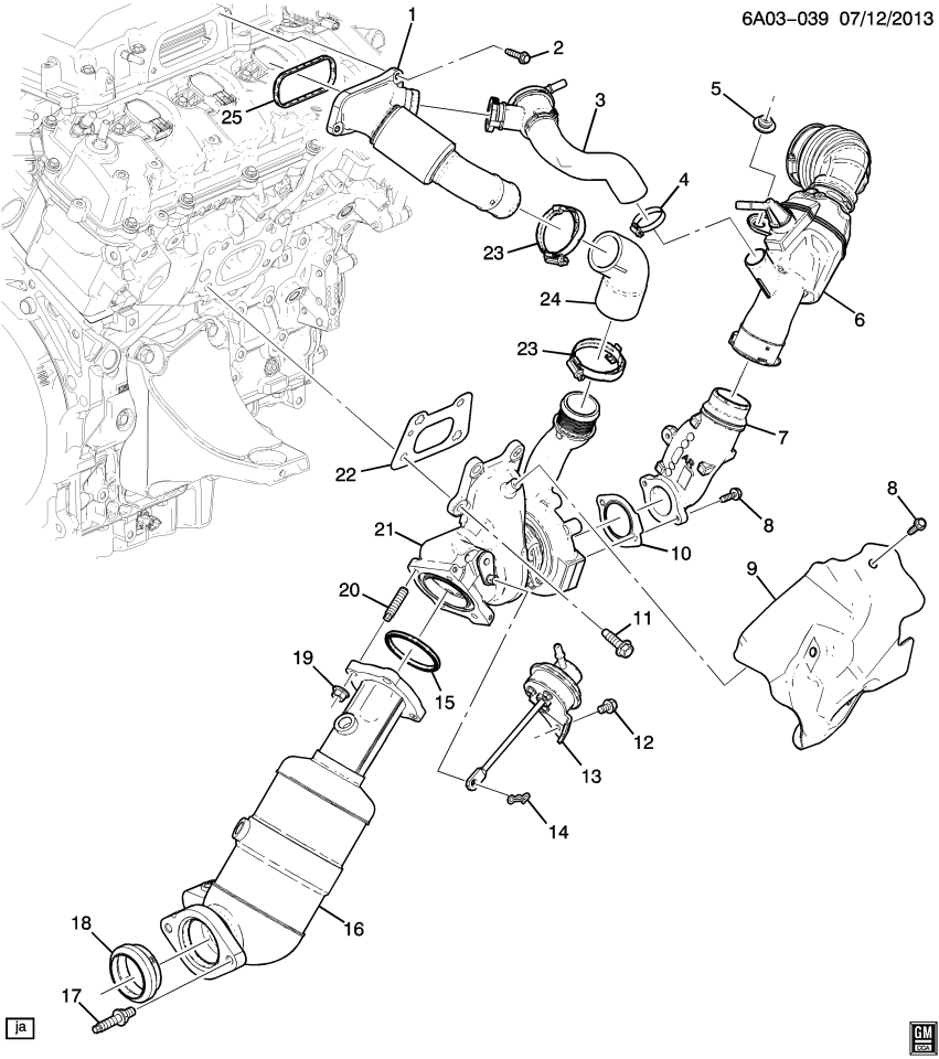 GM 12657384 Retainer-Turbo Wastegate Actuator Arm