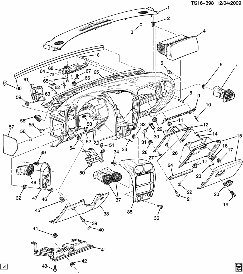 GM 10368806 Bumper-Instrument Panel Compartment Door