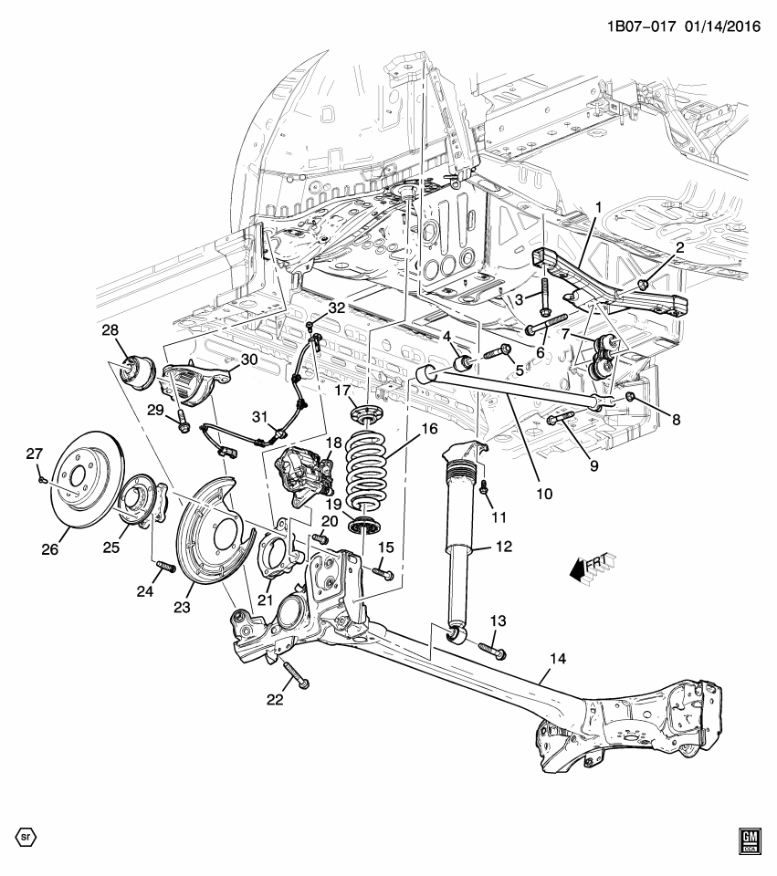 GM 11547126 Mount Bracket Bolt