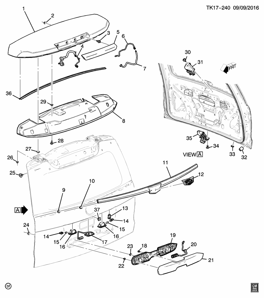 GM 11546771 Stud, Rear Closure Center Applique