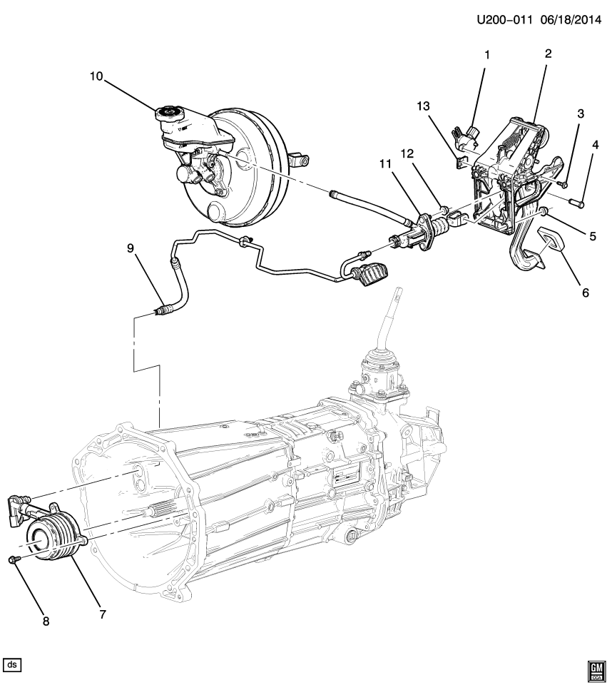 GM 94778734 Pedal Asm-Clutch (W/ Bracket)