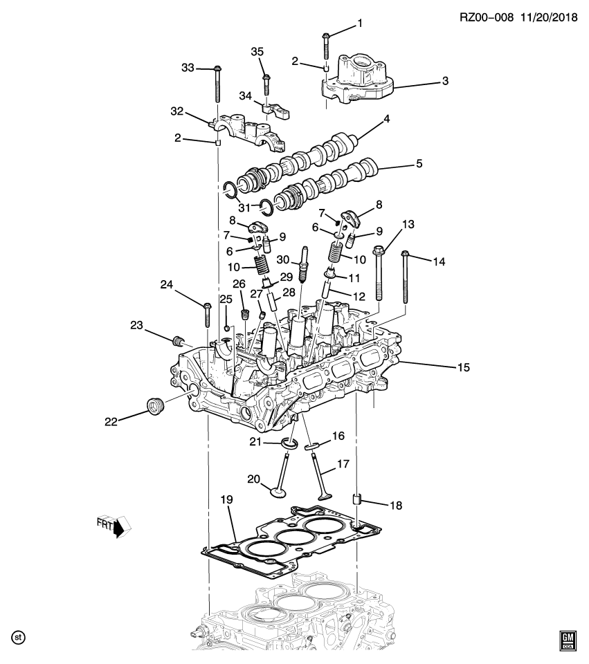 GM 55507182 BOLT/SCREW-CM/SHF BRG CAP