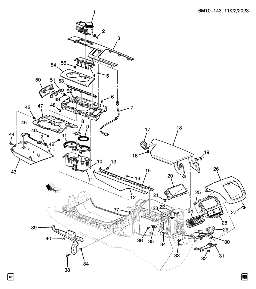 GM 84972289 BRACKET ASM-F/FLR CNSL