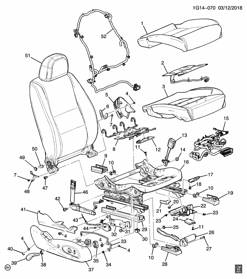 GM 13588258 Retainer-Front Seat Reclining Lever