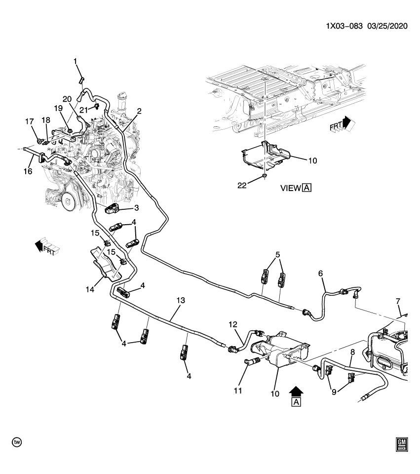 GM 84540870 PIPE-FUEL FEED FRT