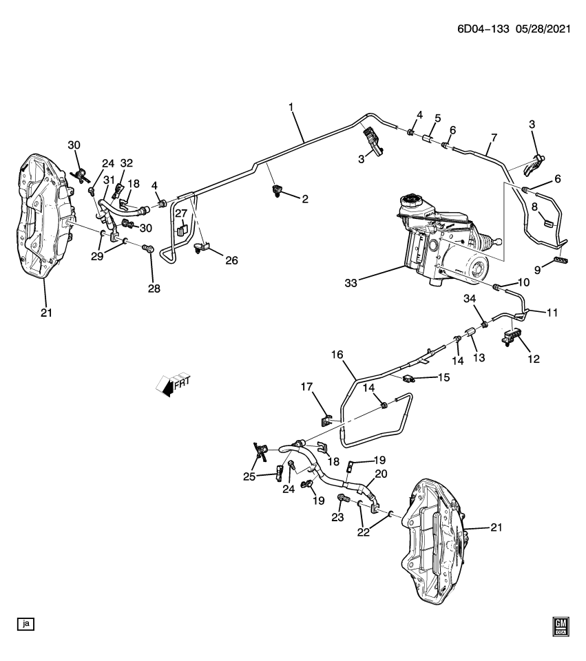 GM 84564801 RETAINER-FRT BRK PIPE