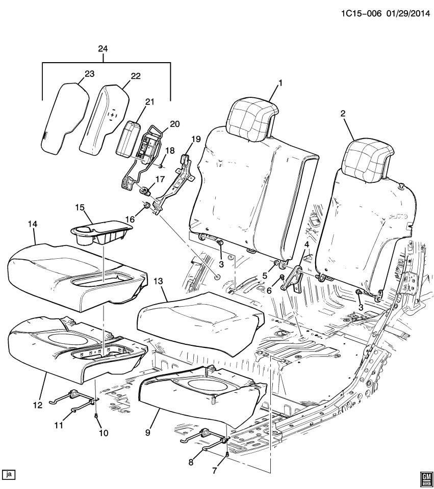 GM 95326157 Hook-Rear Seat Back