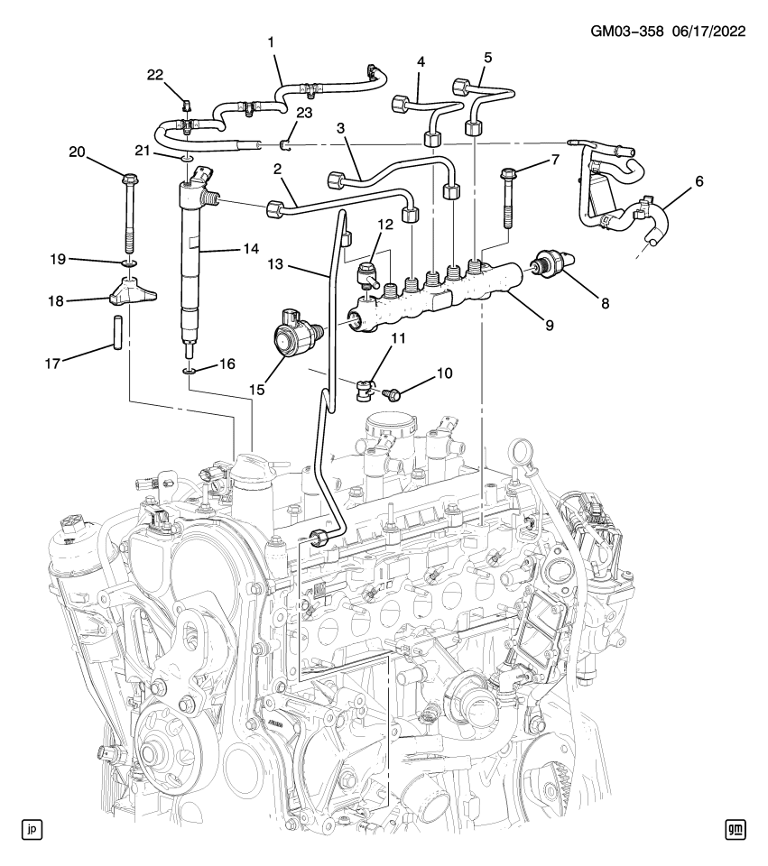 GM 12643607 Pin-Fuel Injector Locating