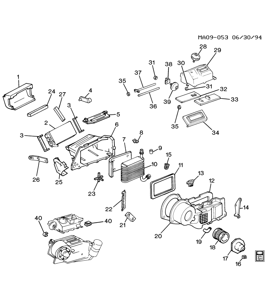 GM 52464079 Evaporator, A/C