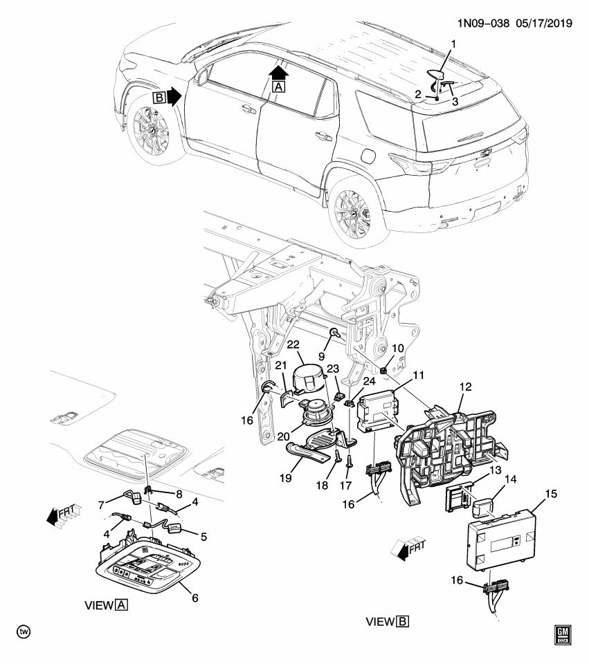 GM 84427954 BRACKET-REGULATORY EMER CALL BACKUP SPKR
