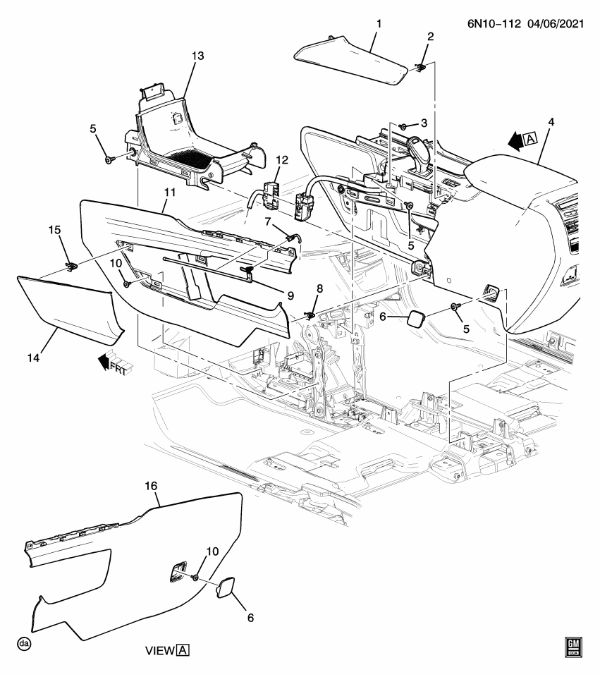 GM 84512747 Console Assembly