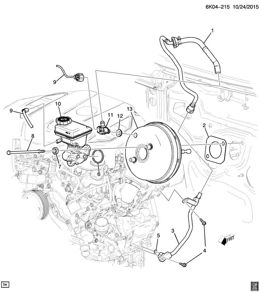 GM 12655291 Pipe Asm-Vacuum Pump