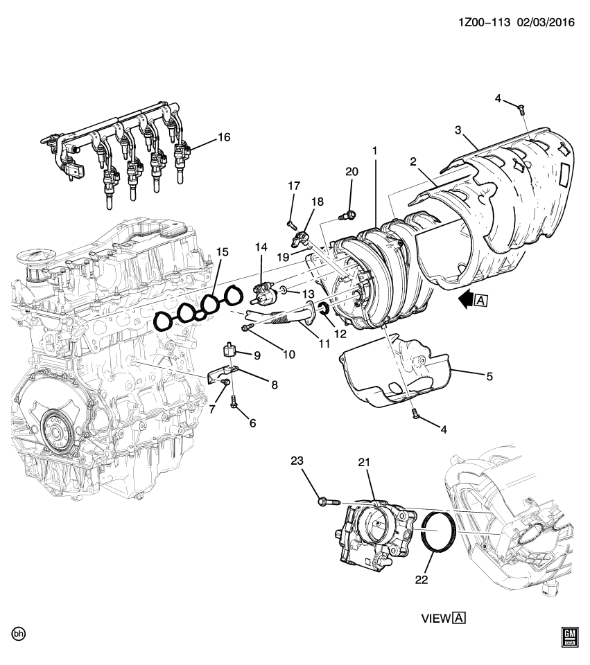 GM 55581259 Cover-Intake Manifold Front