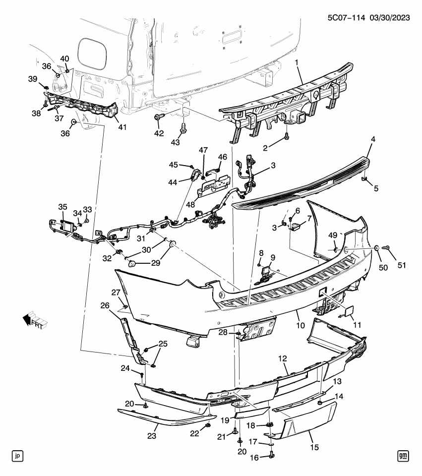 GM 84766483 LAMP ASM-RR FASCIA LWR SIG