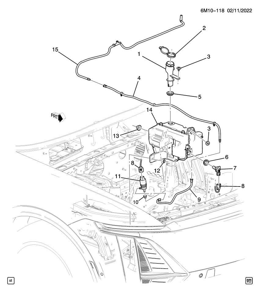 GM 11548755 Washer Reservoir Bolt