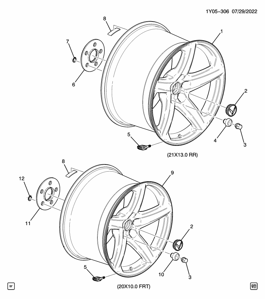 GM 84643853 CLIP-FRT WHL ADAP