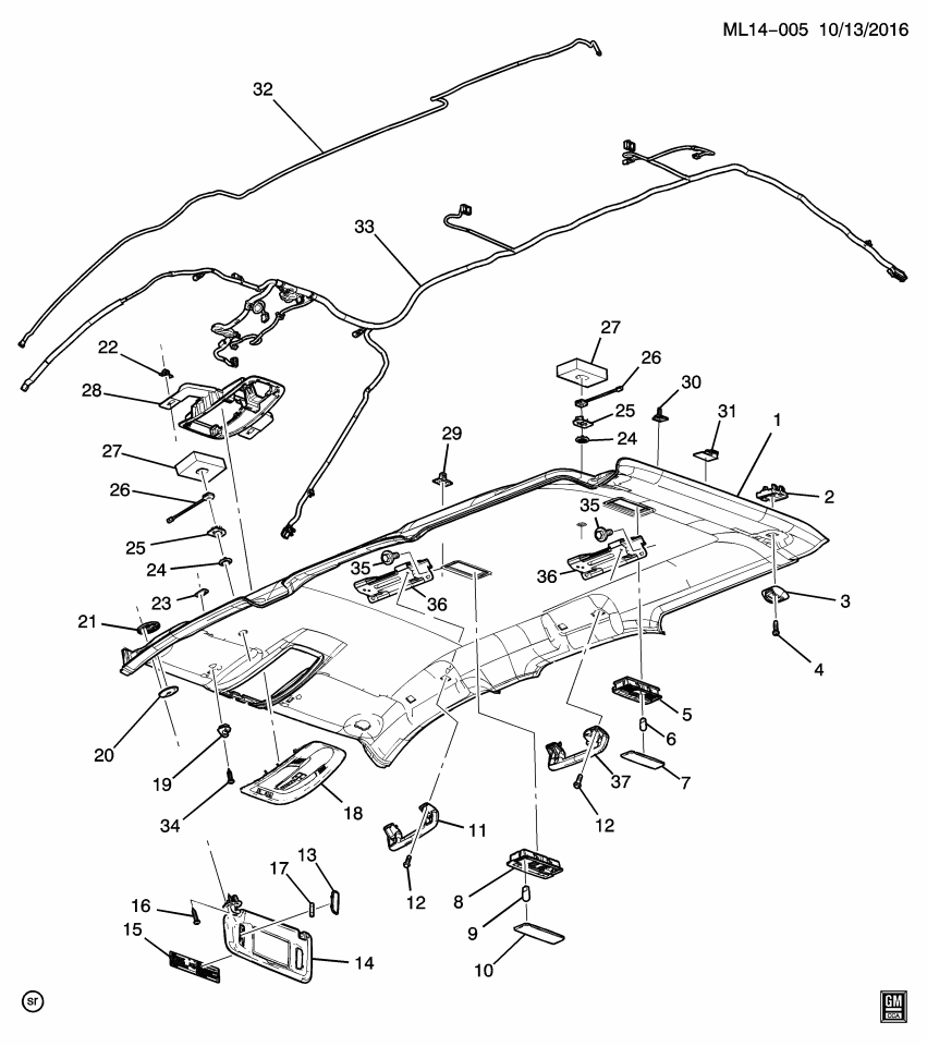 GM 20813637 Bracket Asm-Roof Rail Rear Asst Handle