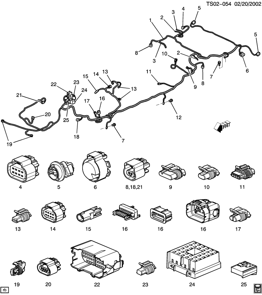GM 86816072 CONNECTOR INLINE TO TRLR HARN
