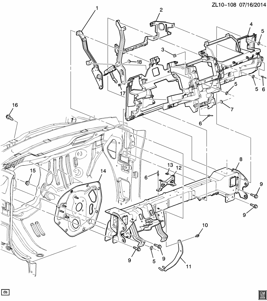 GM 22904403 Panel, Instrument Panel Upper Trim