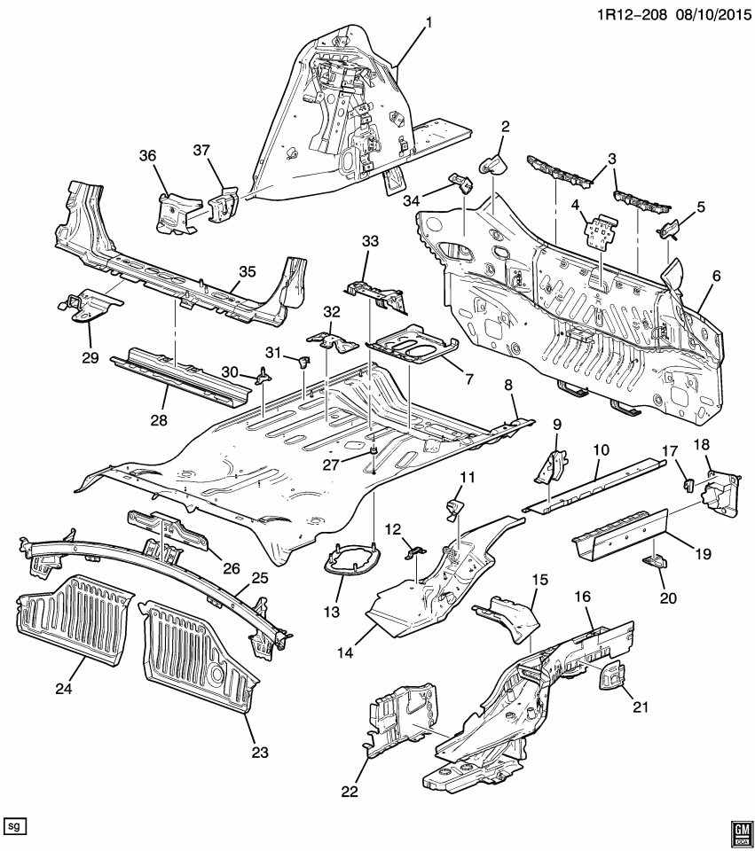 GM 22976149 Reinforcement Asm-Body Side Rear End Latch Striker
