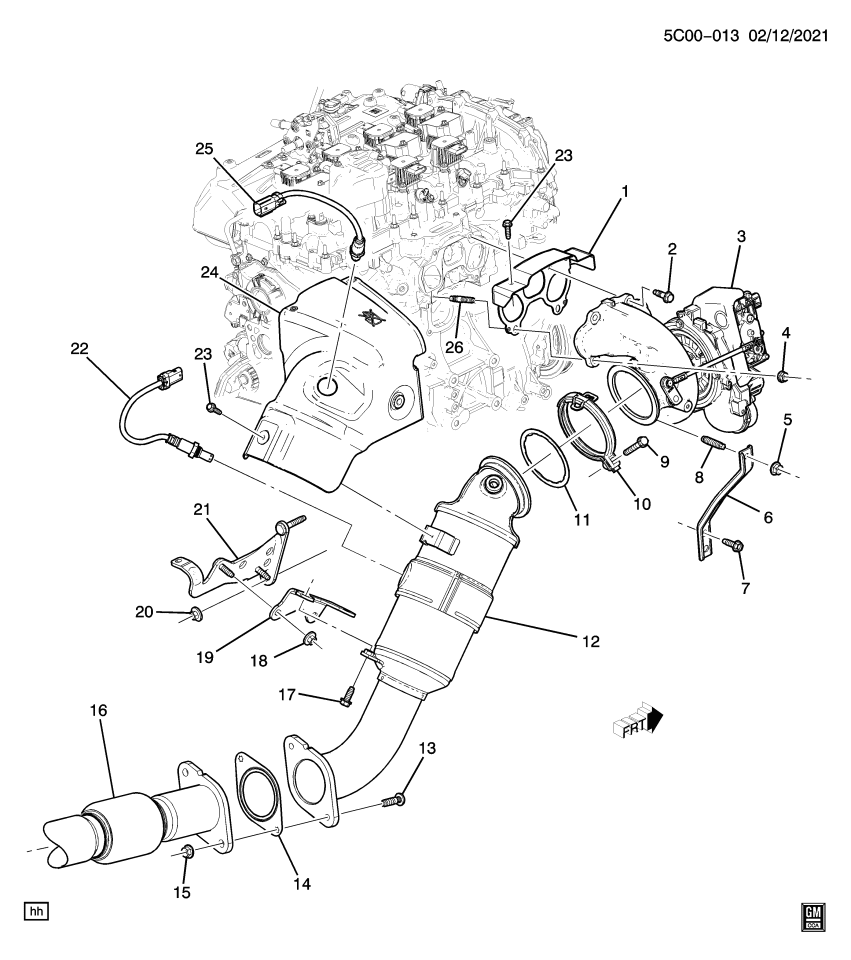 GM 11604122 STUD, TURBO BRKT BRKT
