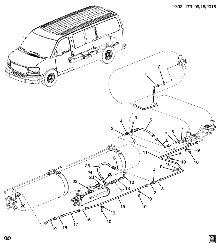 GM 19259174 Pipe Asm, Cng Tank Filler