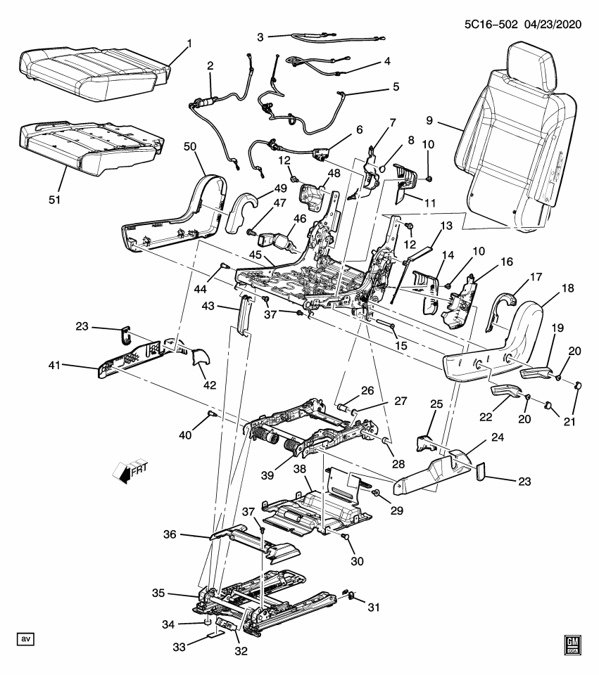 GM 84795512 CABLE ASM-R/SEAT BK LAT