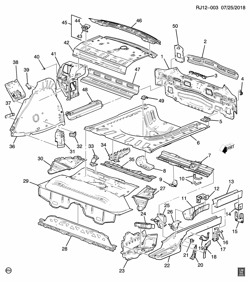 GM 96901888 Bracket-Exhaust Resonator Rear Hanger