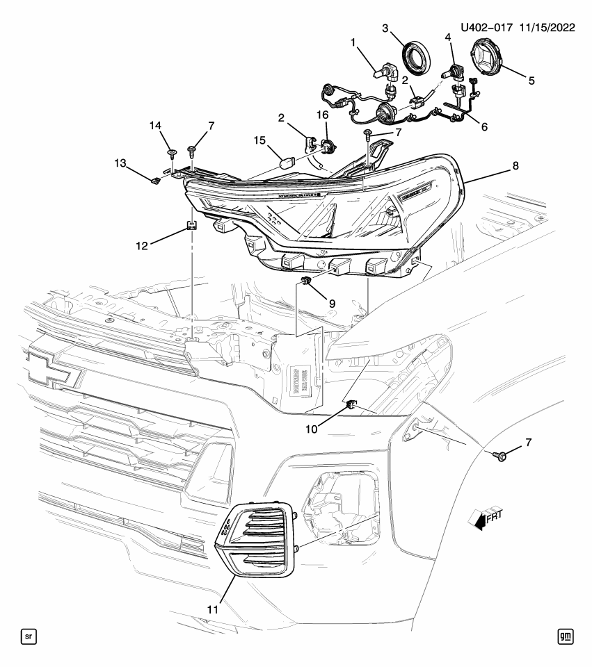 GM 11603057 Outer Support Clip