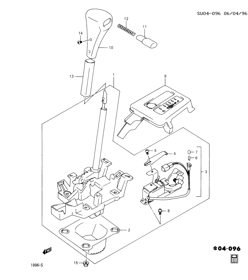 GM 91173934 Knob Asm, Selector Lever *Gray