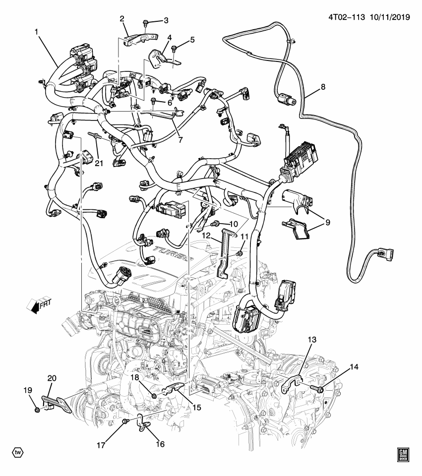 GM 42724215 BRACKET-TRANS WRG HARN