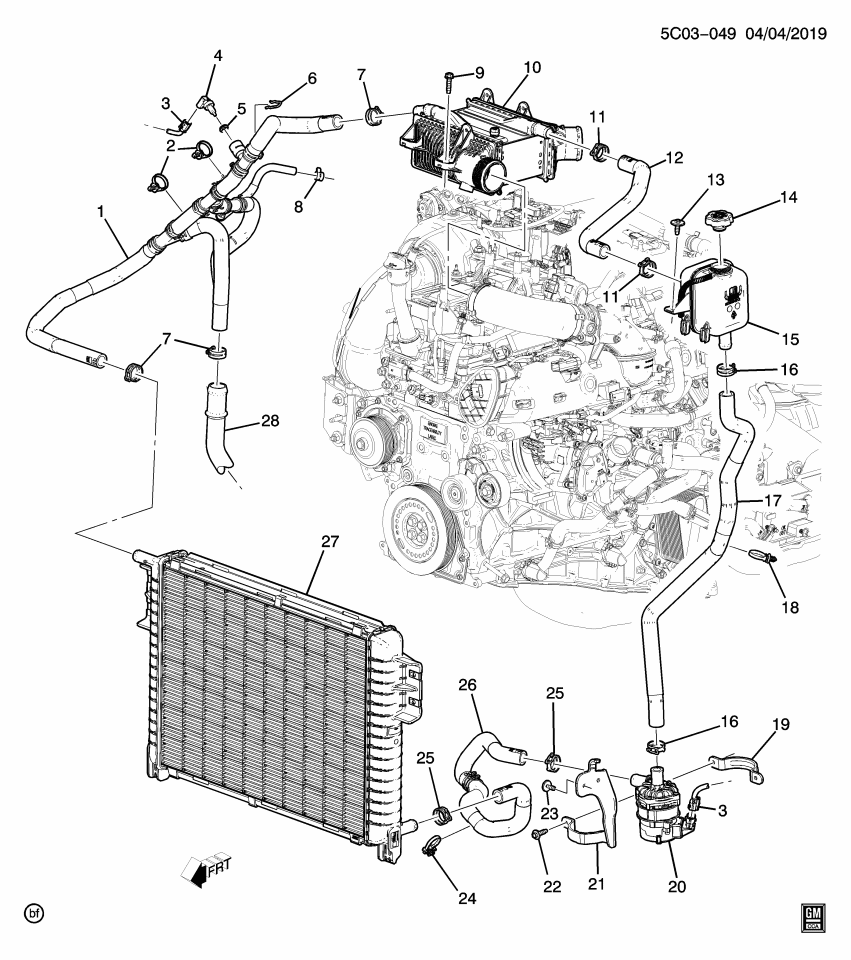GM 11548172 BOLT, CHRG AIR CLR