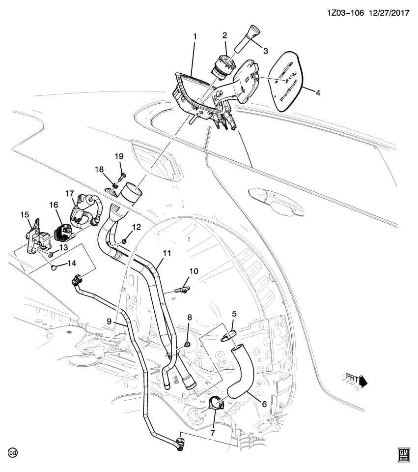 GM 23338195 Hose Asm-Evap Emission System Vacuum Leak Pump