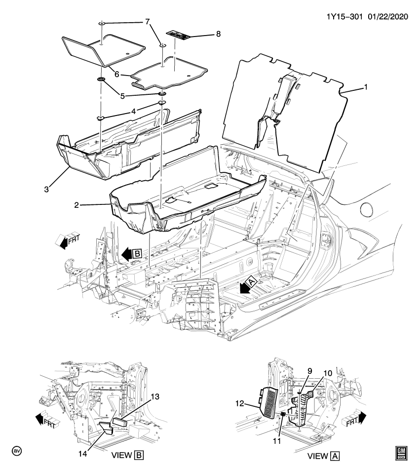 GM 84714571 FILLER-F/FLR PNL CPT